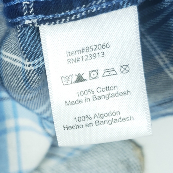 Jach's Girlfriend Long Sleeved Flannel Shirt-Blue Size Medium - Picture 10 of 10